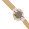 Ceas otel inoxidabil, curea piele alba, 3ATM, mecanism Miyota Quartz