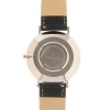 Ceas otel inoxidabil, curea piele neagra, 3ATM, mecanism Miyota Quartz
