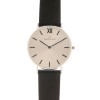 Ceas otel inoxidabil, curea piele neagra, 3ATM, mecanism Miyota Quartz