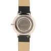 Ceas otel inoxidabil, curea piele neagra, 3ATM, mecanism Miyota Quartz