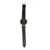 Ceas otel inoxidabil, curea piele neagra, 3ATM, mecanism Miyota Quartz