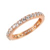 Inel Eternity din argint 925 placat cu aur roz de 18K rodiat Inel Eternity din argint 925 placat cu aur roz de 18K rodiat
