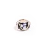 Talisman din sticla de Murano cu floare, din argint 925, placat cu rodiu