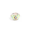 Talisman cu sticla de Murano colorata, din argint 925, placat cu rodiu
