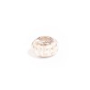 Talisman cu sticla de Murano alba, din argint 925, placat cu rodiu