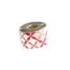 Talisman clips cu email roz, din argint 925, placat cu rodiu