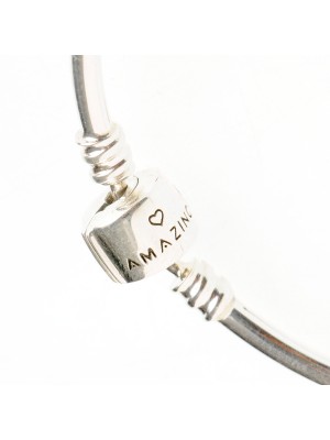 Bratara fixa circle of life, din argint 925, rodiat, cu inchidere clips