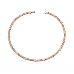 Bratara Fixa  din argint placat cu aur roz de 18 k