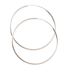 Cercei creole din argint 925, placati cu rodiu