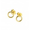 Cercei cercuri din argint 925, placati cu aur galben de 18k