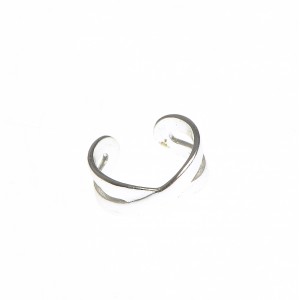 Cercel ear cuff din argint 925, placat cu rodiu