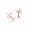 Cercei inimi din argint 925, rodiati, placati cu aur roz de 18k