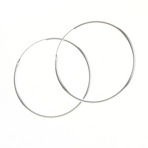 Cercei creole supradimensoinate, din argint 925, placate cu rodiu