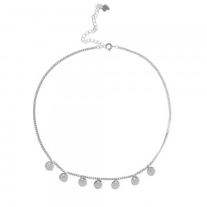 Choker cu banuti din argint 925, placat cu rodiu