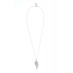 Colier "aripa de inger" din argint 925, rodiat, cu zirconiu 