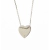 Colier inima din argint 925, rodiat, cu zirconiu