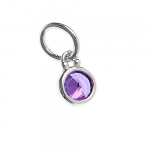 Pandant din argint 925 rodiat cu zirconiu cubic mov