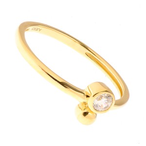 Inel Serenity din argint 925 placat cu aur galben de 18K rodiat cu zirconiu