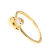 Inel Serenity din argint 925 placat cu aur galben de 18K rodiat cu zirconiu