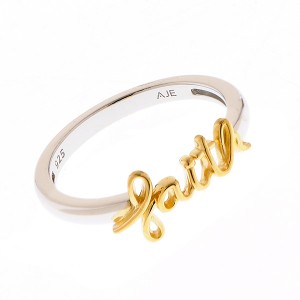 Inel  Serenity  din argint 925 rodiat si argint placat cu aur galben 18 k