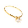 Inel Infinity din argint 925 placat cu aur galben 18 K cu zirconiu