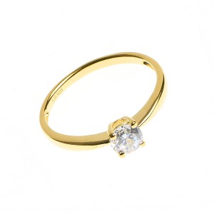 Inel Infinity din argint 925 rodiat placat cu aur galben 18 K cu zirconiu