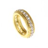 Inel Eternity din argint 925 placat cu aur galben de 18K rodiat cu zirconiu Inel Eternity din argint 925 placat cu aur galben de 18K rodiat cu zirconiu