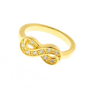 Inel Serenity din argint 925 placat cu aur galben de 18K rodiat cu zirconiu