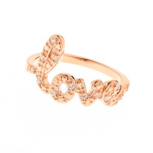Inel Serenity din argint 925 placat cu aur roz de 18K rodiat cu zirconiu