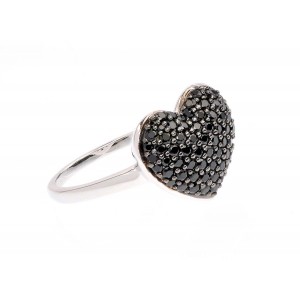 Inel  Serenity negru din argint 925 rodiat