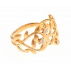 Inel cu diamant din argint 925 rodiat placat cu aur galben 18 K, Clear Forever Diamonds, Luxury Universe