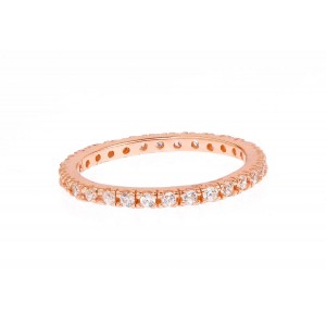 Inel Eternity din argint 925 placat cu aur roz de 18K rodiat